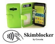 Skimblocker Plånboksfodral Samsung Galaxy Xcover 3 (SM-G388F) (Grön)