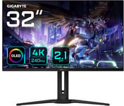 Écran de Jeu AORUS FO32U2P OLED de 32¿ - 3840 x 2160 (UHD), 240Hz, 0,03ms, 250 CD/m², KVM, FreeSync Premium Pro, DisplayHDR True Black 400, DisplayPort 2.1