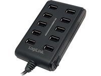 LogiLink USB 2.0 Hub 10-Port - Concentrateur (hub) - 10 x USB 2.0 - de bureau