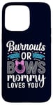 Coque pour iPhone 15 Pro Max Burnouts or Bows Mommy Loves You Baby Shower Sexe Reveal