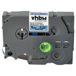 Cassette à ruban compatible avec Brother PT H101TB H105 H105NB H105WB Noir bleu