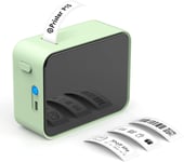 Étiqueteuse Bluetooth, (Vert) P15 Mini Imprimante Etiquette Autocollante, APP Connexion, Compatible avec iOS et Android pour Maison, Bure au, école