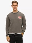 Superdry Mechanic Loose Fit Crew Sweatshirt, Washed Black