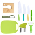 HOTUT Couteaux De Cuisine Pour Enfant,9pcs Ensemble Couteaux Pour Enfants Couteau Set Ensemble Plastique Couteaux Pour Couper et Cuire Des Fruits Ou Légumes Pour Jeunes Enfants