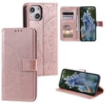 Trolsk Mandala Wallet with Strap (iPhone 15) - Rose gull