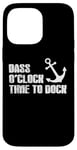 Coque pour iPhone 14 Pro Max Pêche Bass O'Clock Time To Dock Boating Pêcheur