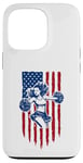 Coque pour iPhone 13 Pro Drapeau américain de pom-pom girl pour pom-pom girl drapeau américain