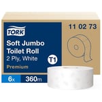 Toalettpapper TORK Jumbo Premium T1, 2-lag, soft, 6/FP 6rl