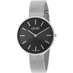 Montre Femme LIU JO LUXURY GLAMOUR GLOBE TLJ1412 Acier Mesh Noir Swarovski