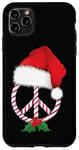 Coque pour iPhone 11 Pro Max Signe de paix de Noël Canne à sucre Père Noël Symbole de pai