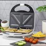 2 Slice Sandwich Toaster Maker Compact Non Stick 2 Portion Toastie Maker