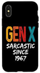 Coque pour iPhone X/XS Gen X Sarcastic Since 1967 Sarcasm Generation X Humour Funny