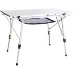 Uquip Variety M Table Pliante en Aluminium pour 4 Personnes (90 x 52 cm) - Hauteur Réglable