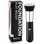 DUcare Foundation Kabuki Brush- Flat Top Big Makeup Brushes Perfect For Liquid Blending Tanning Cream or Flawless Powder Cosmetics - Buffing, Stippling, Concealer, Fake Tan Body Lotion(Black)