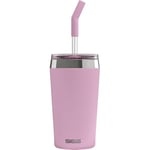 SIGG - Mug Isotherme - Travel Mug Helia - Avec Paille En Verre Durable & Brosse De Nettoyage - Étanche - Sans BPA - En Acier Inoxydable 18/8 - 0,45L / 0,6L