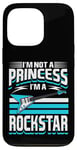 Coque pour iPhone 13 Pro Je ne suis pas une princesse, je suis une rockstar, guitariste Rock n Roll