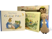 Peter Kanin: Puttetid - Presentförpackning Med Badbok, Kartongbok Och Gosedjur | Beatrix Potter | Språk: Danska