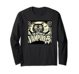 Funny Vampire Cat, Halloween, Love Cats with Attitude Long Sleeve T-Shirt