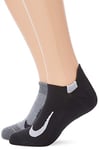 Nike Unisex Multiplier No-Show Socks - Black/Black, X-Large