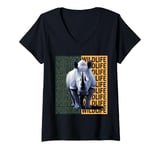 Womens Wild Rhino: A Call to Protect Wildlife V-Neck T-Shirt