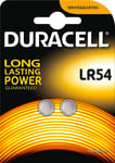 Duracell - Pile spéciale appareils électroniques - LR54 Petit Blister x2 (equivalent 189, V10GA, KA54, RW89, LR1130)