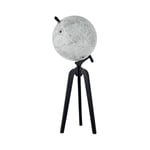 Paris Prix - Globe sur Pied en Bois 'Terrestre' 104cm Noir & Gris