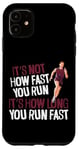 iPhone 11 Running Runner Half Marathon Vintage It's Not How Fast You Case