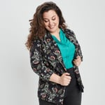 MODAVISTA - veste droite manches 3/4 noir femme grande taille