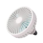 Car Fan with Ambient Light 12V-24V USB Car Fan 3 Wind Speed A/C Vent Clip2281