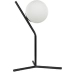 Beliani - Lampe de Chevet en Verre Noir 45 cm avec Abat-Jour Rond sur Pied Métal Wapiti