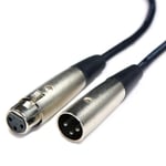 5x 10m 3 Pin XLR Male to Female Cable PRO Audio Microphone Speaker Mixer Lead