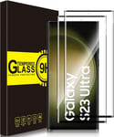 2 Pack For Samsung Galaxy S23 Ultra Glass Screen Protector Full Coverage