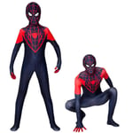 Spider-Man Miles Morales Cosplay Jumpsuit Halloween Party Kostym 7-8 Years