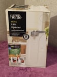 George Home White Electric Can Opener - Easy Open Kitchen Tool Quick Fuss-Free