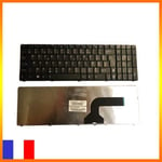 CLAVIER AZERTY AVEC STICKERS NOIR POUR PC PORTABLE ASUS A52J A52JC A52JB A52JB A52JE W90 W90V W90VN W90VP K53 K53E X52 X52F X52J X52JR