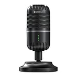 Microphone PC, microphone de streaming pour PC, PS4, PS5, microphone à condensateur USB C pour jeux, podcast, enregistrement, streaming, avec muet/gain, adaptateur pour téléphone, compatible avec Mac,