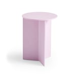 HAY - Slit Table Wood Round High Pink - Sofabord - Rosa - Tre