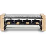 Raclette et pierre a cuire 8 personnes design bois, H.Koenig