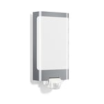 Steinel LED Outdoor Light L 240 S Stainless Steel, 9.3 W, LED Wall Lamp, Warm White, 180° Motion Detector, 10 m Range