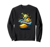 Cool Funky Banana Playing Keyboard Music Sweatshirt