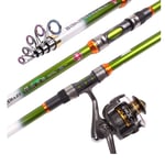 JIE KE Fishing Gear Set GW Spinning Fishing Rod Combo Carbon Telescopic Retractable Mini Ultra Light Rod Fising Reel Best Gift (Size : 2.7M)