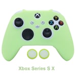 xbox series Sx green-Glow in Dark Soft Silicon Case PS4 PS5 Xbox One S /Xbox Series X S Ohjain Pelit Lisävarusteet Peliohjaimen ohjaussauvan kotelon kansi