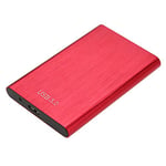 HUIOP Boîtier de Disque Dur en Alliage d'aluminium USB3.0 Boîtier de Disque Dur Portable HDD 2.5 `` Boîtier de Disque Dur Portable à Transmission Haute Vitesse Rouge,USB 3.0 Boîtier Externe