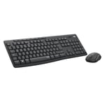 Logitech MK295 Silent Wireless Mouse & Keyboard Combo with SilentTouch Technology, Full Numpad, Advanced Optical Tracking, Lag-Free Wireless, 90% Less Noise, QWERTY UK English Layout - Black