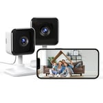 GNCC Indoor Camera 1080P Security Camera 2 Packs CCTV Camera House Security, Home Security Camera, Motion/Sound Detection, 2-Way Audio, Night Vision, Real-Time Alert, SD&Cloud, 2.4G WiFi