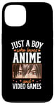 Coque pour iPhone 13 Juste un garçon qui aime les anime et les jeux vidéo