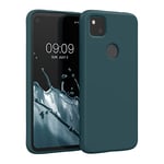 kwmobile Case Compatible with Google Pixel 4a Case - Slim Protective TPU Silicone Phone Cover - Teal Matte