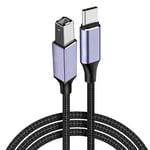 USB C Printer Cable 3ft USB B to USB C Câble Compatible avec MIDI, Piano, MacBook Pro, iPad Pro, HP Canon Printers, Lexmark, Brother, Xerox, MacBook Air And More Type-C Devices/Laptops.[V690]