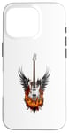 Coque pour iPhone 16 Pro Guitare rock enflammé