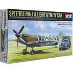 Tamiya 1/48 Supermarine Spitfire MkI plus Utility Car Military Model Kit 25211